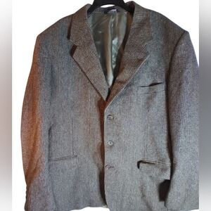 Norman Wells Mens Blazer Jacket Size 46L Made In USA Business Workwear Lawyer